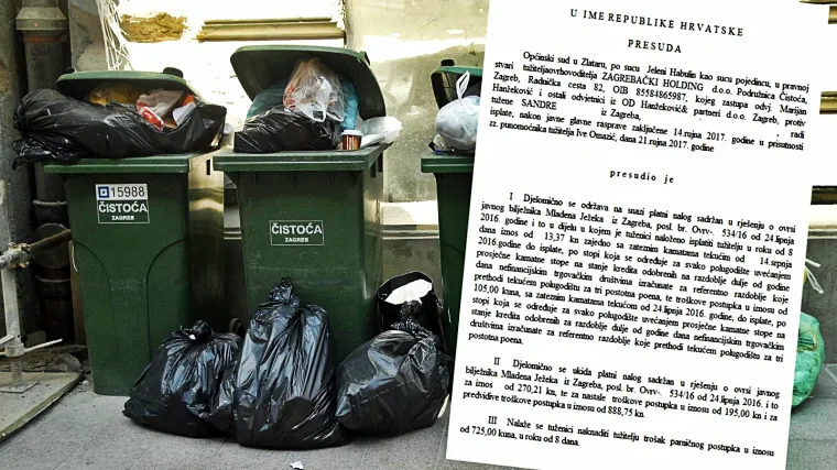 Pogledajte &scaron;to je pro&scaron;la ova Zagrepčanka zbog 13,37 kuna duga gradskoj Čistoći