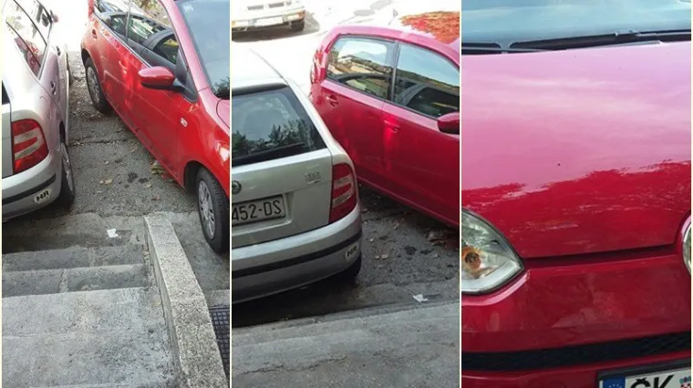 Primjer ekstremne nekulture: bahato nepropisno parkiranje kod Porezne uprave
