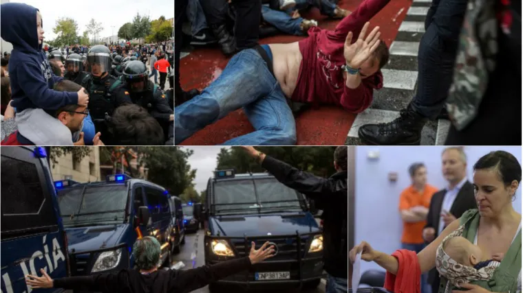 'Izgleda poput one u BiH 1992. Katalonska policija pomaže ozlijeđenima da dođu do bolnice'