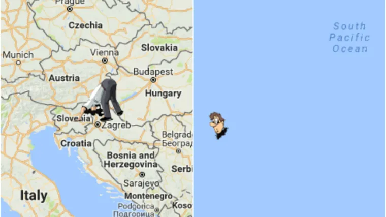 Interaktivna karta otkriva lokaciju naših antipoda