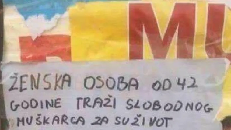 Žena traži slobodnog muškarca koji mora 'barem malo konzumirati alkohol', a usput prodaje i drva
