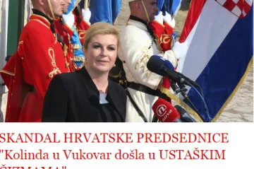 'Kolinda stigla u Vukovar u ustaškim čizmama'