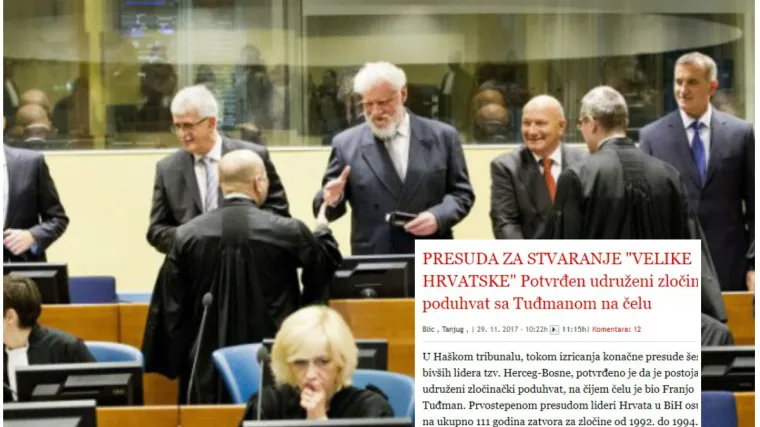 'Presuda za stvaranje Velike Hrvatske! Ha&scaron;ki sud potvrdio udruženi zločinački pothvat, Tuđman na čelu'