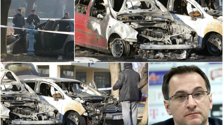 Rano jutros izgorio automobil Dinamovog &scaron;efa sigurnosti! Pogledajte video i fotografije