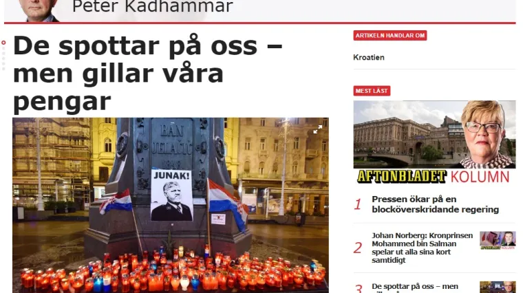 &Scaron;veđani se 'okomili' na Hrvatsku: 'Žalosno je da je takva zemlja pu&scaron;tena u EU, pljuju po nama, a vole na&scaron; novac'