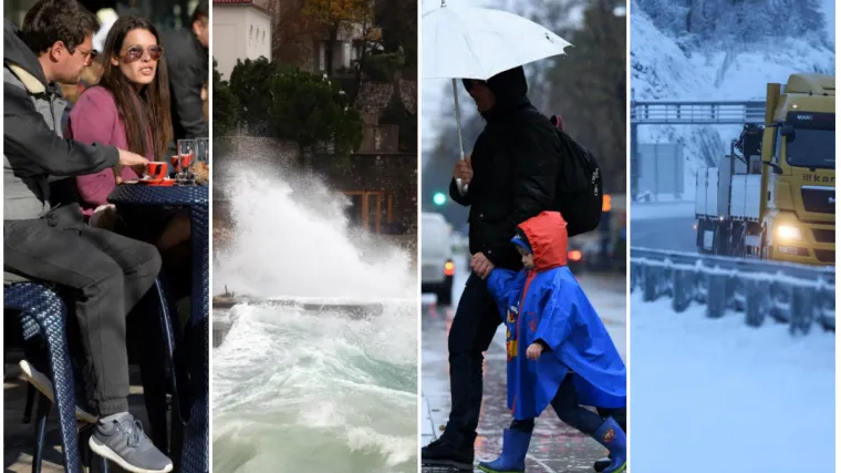 Danas jaka južina, ki&scaron;a i temperature do +15, a sutra snijeg - pogledajte gdje su ga najavili