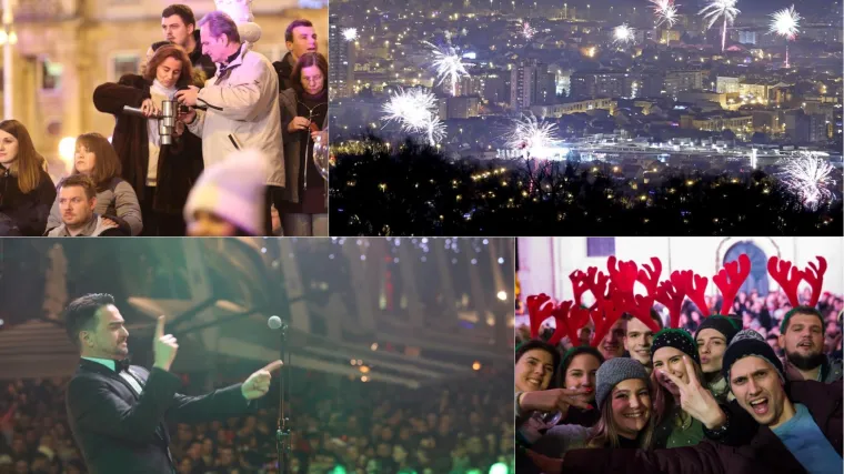 Pjesma, ples i vatromet - pogledajte kako se diljem Lijepe naše dočekala 2018.