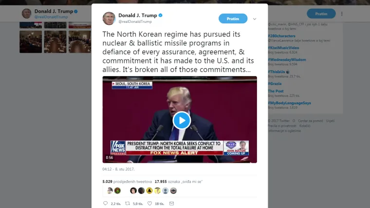 Usprkos polemikama i zabrinutosti zbog Trumpa: Twitter neće ukoniti tvitove političkih dužnosnika