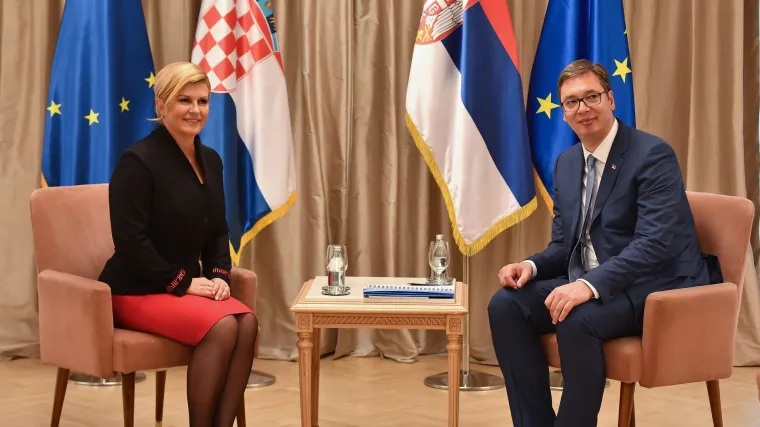 Vučić poručio da je uvijek spreman za razgovor s predsjednicom Hrvatske: 'Osobno je po&scaron;tujem, nikad nismo prelazili granice pristojnosti i ukusa'