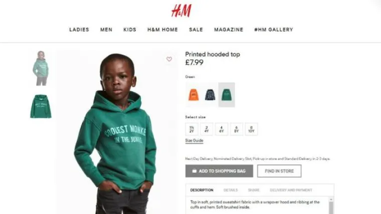 H&M na udaru bijesnih kupaca zbog rasističke fotke: 'Kako možete misliti da je ovo u redu?'