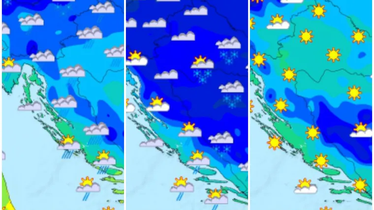Početak tjedna u minusima i snijegu, srijeda donosi neugodnu promjenu