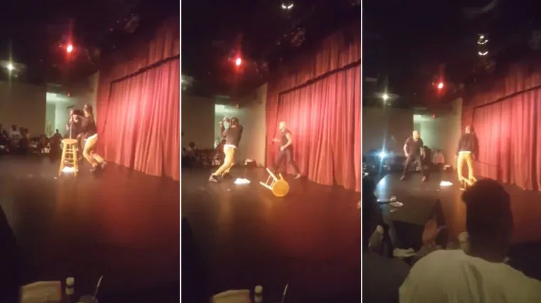 Gledatelj ga napao stolcem i stalkom za mikrofon, nitko ga nije zaustavio