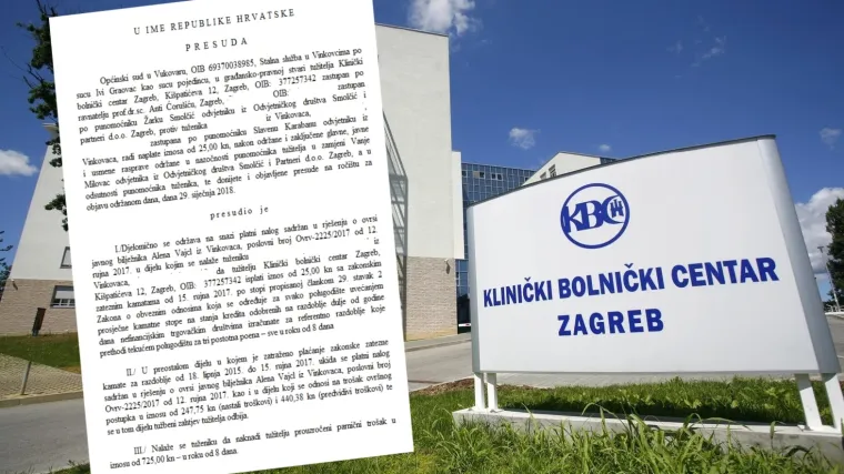 Pacijentica na sudu pobijedila KBC Zagreb! Neosnovano su joj poslali ovrhu zbog duga od 25 kuna