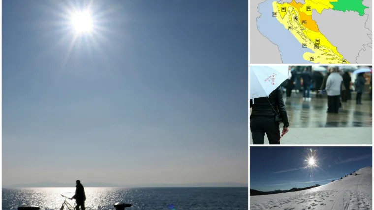 Već sutra slijedi promjena s obilnom kišom, a za vikend će biti i snijega