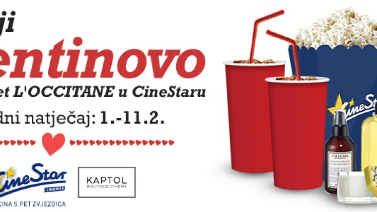 CineStar nagrađuje 10 parova povodom Valentinova