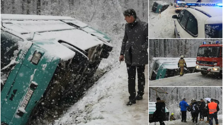 Autobus s učenicima sletio s ceste, ozlijeđeno najmanje &scaron;est osoba