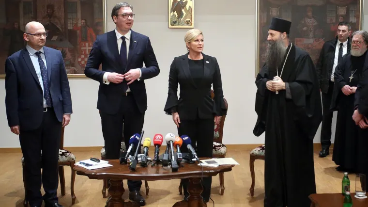 GRABAR-KITAROVIĆ I VUČIĆ KOD MITROPOLITA PORFIRIJA: 'Srpski je narod u Hrvatskoj upla&scaron;en i živi u nekoj vrsti apatije'