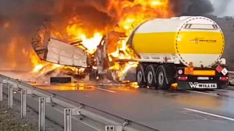 Hrvat se cisternom silovito zabio u kolonu kamiona pa izgorio u kabini, objavljena jeziva snimka