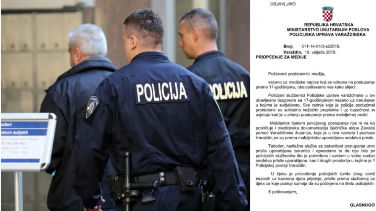Oglasila se varaždinska policija, evo &scaron;to kažu o optužbama za premlaćivanje mladića