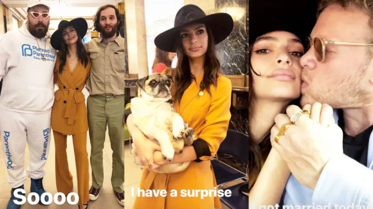 Emily Ratajkowski upravo se udala u divnom Zarinom odijelu od 780 kuna i iznenadila fanove