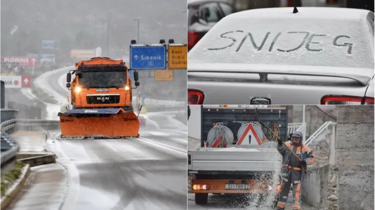 Zabijelili se &Scaron;ibenik, Split, Konavle... počela i akcija či&scaron;ćenja cesta