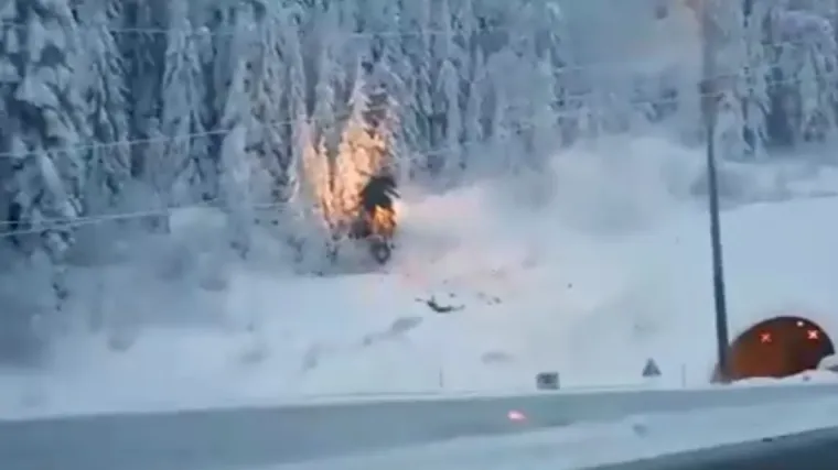 Stablo je palo na dalekovod uz autocestu A6 i zapalilo se!