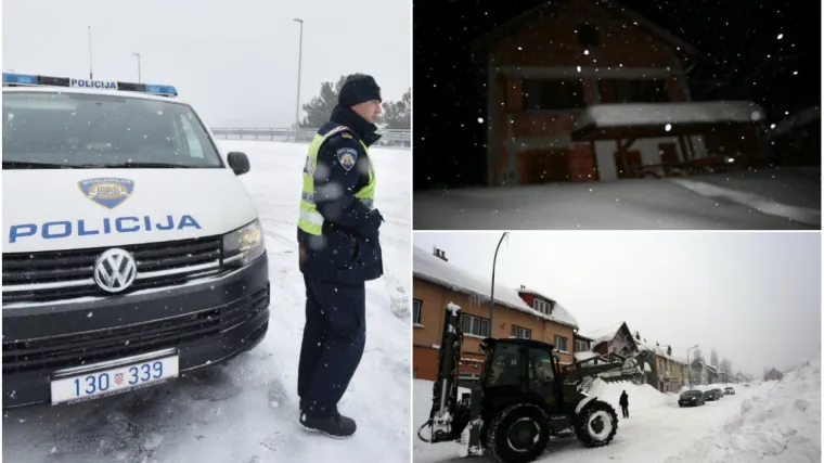 Policajci se u zadnji tren&nbsp;probili do snijegom zatrpane kuće i spasili ženu: 'Bila je nepokretna'