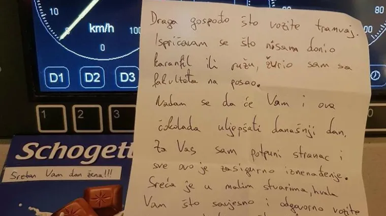 Gesta koju vozačica ZET-a nije očekivala: 'Za Vas sam potpuni stranac i sve ovo je zasigurno iznenađenje'