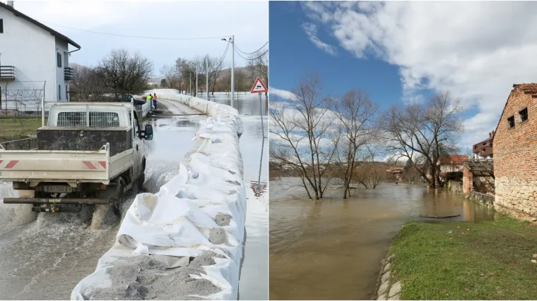 Vodni val stiže u Hrvatsku: popu&scaron;taju box barijere, Una poplavila kuće, voda prijeti i Lici