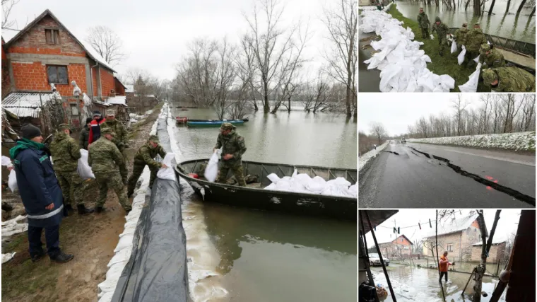 Voda se počela probijati na mjestu gdje se spajaju cesta i nasip