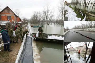 Voda se počela probijati na mjestu gdje se spajaju cesta i nasip