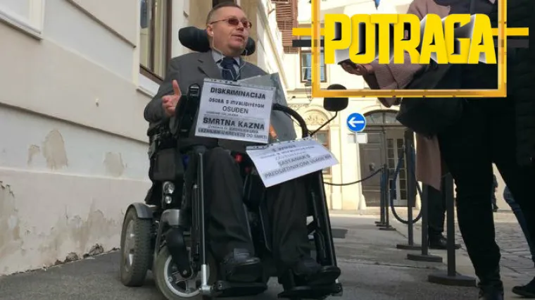 Borba za dostojanstven život: nepokretni Stjepan prosvjedovao za svoja prava - da svakoga dana ustane iz kreveta