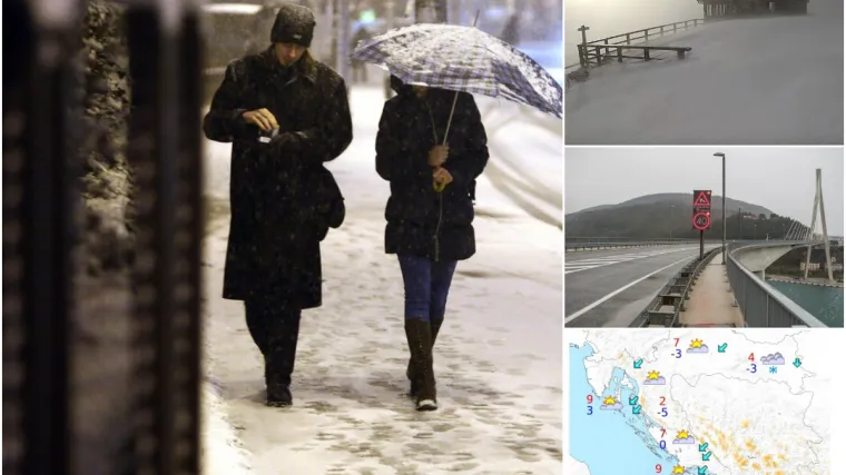 I idućih dana ćemo se buditi u 'minusu', a snijega će biti i na samom jugu Hrvatske