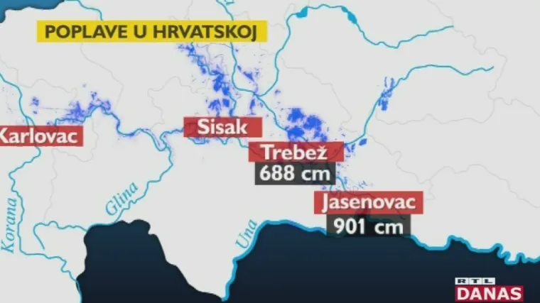Razmjeri potopa u Hrvatskoj: u Jasenovcu mogu odahnuti, ali najgore bi tek moglo doći u srce Slavonije