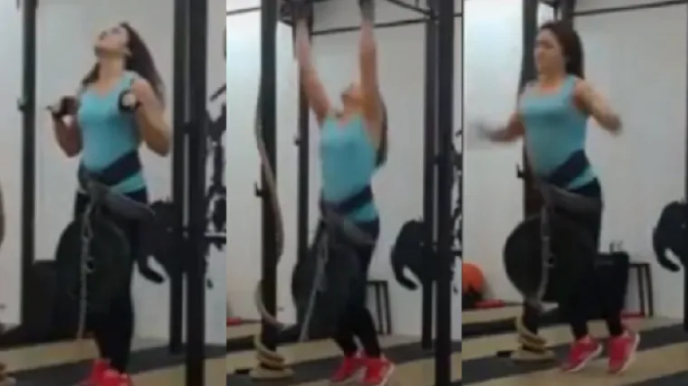 Slavonka htjela pokazati kako dominira na spravi pa se raspala po cijeloj teretani