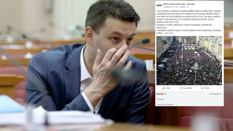 'Slijepi i nepismeni': Most NL ponovio riječi Željke Markić u osvrtu prosvjeda protiv Istanbulske konvencije