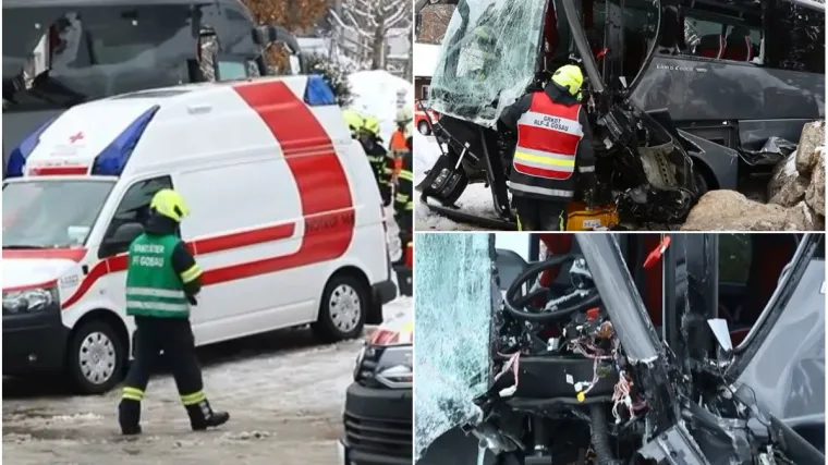 Autobus daruvarskih registracija zabio se u zid, hrvatski vozač prevezen u bolnicu, ozlijeđena 24 turista