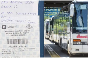 Djevojka je ulovila raniji bus iz Zagreba i nekoga, nadamo se, usrećila svojom gestom