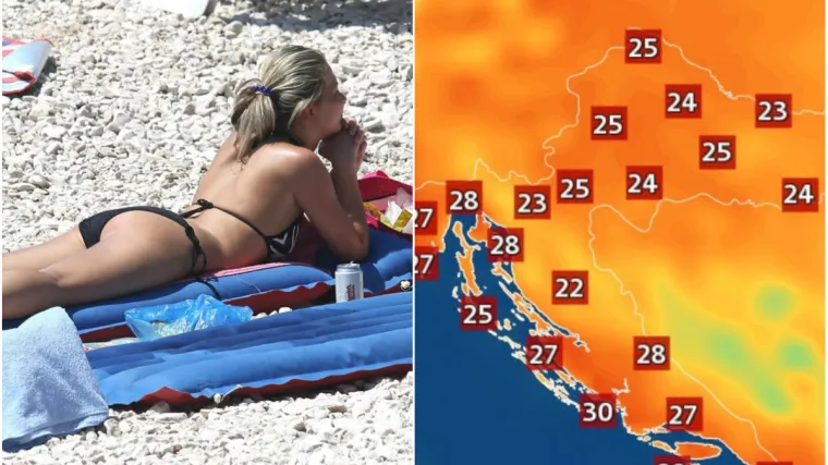 Na moru je izmjereno gotovo 30 stupnjeva, evo kakve nas promjene čekaju idući tjedan