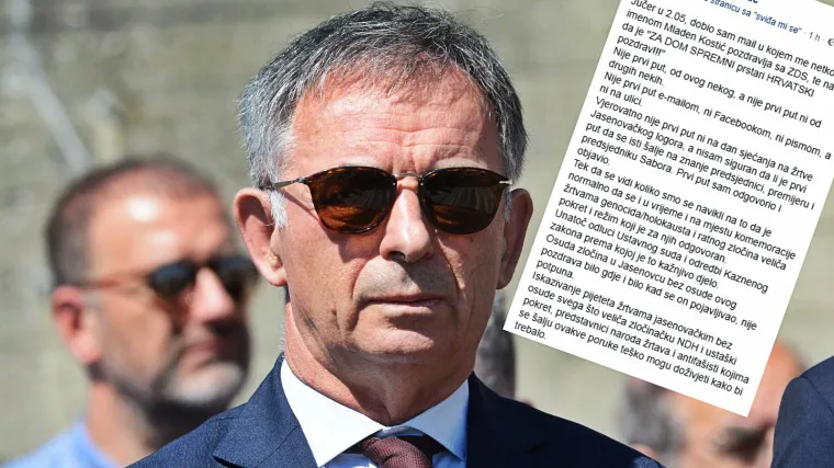 Pupovac objavio mail koji je dobio na dan službene komemoracije u Jasenovcu