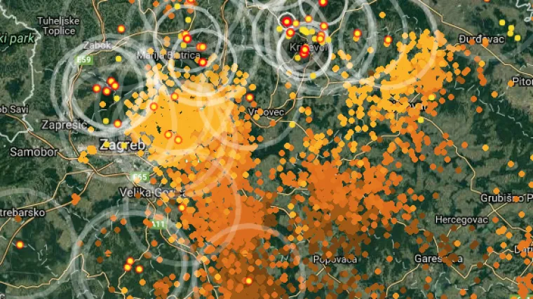 Pogledajte kakvo je stanje trenutno nad Zagrebom: na satelitskom prikazu uživo pratite stanje nevremena u Zagrebu i okolici!