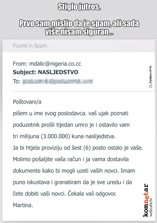 Nije spam već Martina!