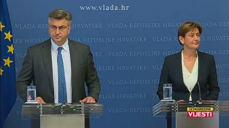 VIDEO Dalić podnijela neopozivu ostavku, Plenković ju prihvatio: 'Nisam učinila ni&scaron;ta krivo, ali ne želim biti uteg Vladi'