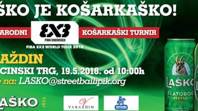 Uživo na Vijesti.hr: La&scaron;ko 3x3 turnir u streetbasketu u Varaždinu