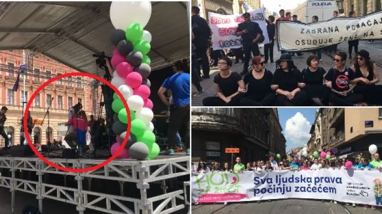 FOTO, VIDEO Na tri lokacije: u Zagrebu zavr&scaron;io 3. 'Hod za život', bilo je mirnih prosvjeda, ali i javne pro&scaron;nje