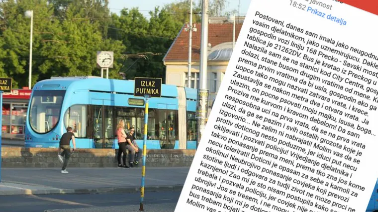 Nema kraja drskosti ZET-ovih vozača: 'Jo&scaron; se tresem, ne mogu doći k sebi od riječi koje mi je izgovorio'