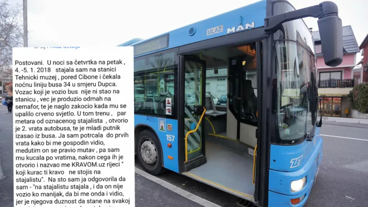 'Koji k**ac ti kravo ne stoji&scaron; na stajali&scaron;tu?' Javljaju se 'žrtve' bijesnog ZET-ovog vozača koji dulje vrijeme maltretira putnike