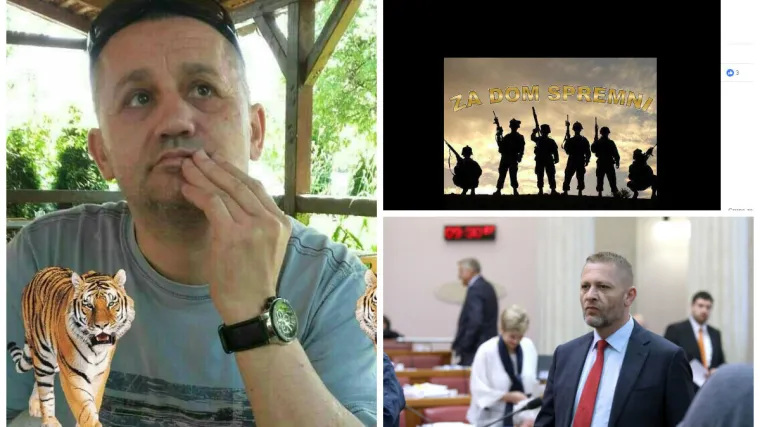 Bivši branitelj bio je u Tigrovima, a na fejsu dijeli slike sa ustaškim pozdravom 'Za dom spremni'
