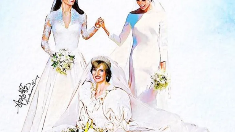 Naslikala princezu Dianu sa 'snajkama' Meghan i Kate: 'Bila bi preponosna na svoje sinove'