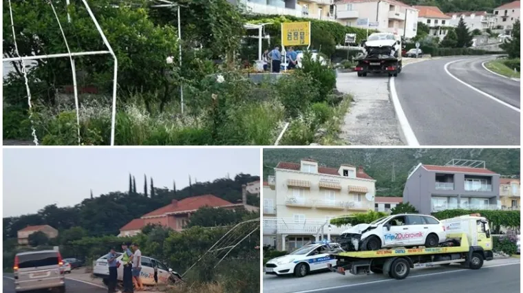 Vozač Ubera sletio s ceste u Dubrovniku i zabio se u vrt obiteljske kuće
